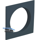 JUNIE Push-Lock Zylinderrosette eckig, Kunststoff anthrazitgrau