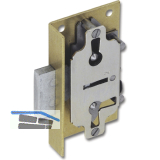 JUNIE 619 Bart-Kastenschloss, Dornma� 15 mm, Stahl/R�ckblech aus Messing