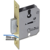 JUNIE 667 Bart-Einsteckschloss, Dornma� 25 mm, Stahl/Stulp Messing