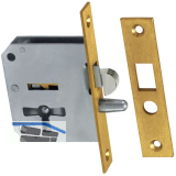 JUNIE 2173 Bart-Rollladenschloss links, Dornma� 30 mm, Stahl/Stulp Messing