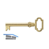 JUNIE M�belschl�ssel 1, Bartbreite 8 mm, Barth�he 8 mm, vermessingt