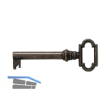 JUNIE M�belschl�ssel 1, Bartbreite 8 mm, Barth�he 8 mm, br�niert