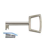 JUNIE M�belschl�ssel 3, Bartbreite 8 mm, Barth�he 8 mm, vernickelt