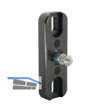 PS SOLO Frontal-Schlie�teil f�r Schiebet�re, Zamak/Stahl schwarz