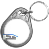 PS SOLO Schl�sselchip, � 32 mm, Kunststoff schwarz