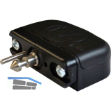 PS SOLO Schlie�teil Latch 74 3D f�r Lade, Dreht�re, Stahl/Kunststoff schwarz