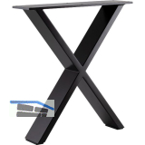 SIMAUSROM Bankkufe X-Form Breite 380 mm Stahl schwarz lackiert