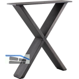 SIMAUSROM Bankkufe X-Form Breite 380 mm Schwarzstahl schutzlackiert