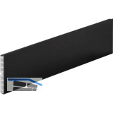 VOLPATO Sockelblende H: 150 mm L: 4000 mm Kunststoff schwarz matt foliert