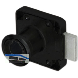 HEKNA Zylinder-Kastenschloss 1280 links, Dornma� 25 mm, Zamak schwarz