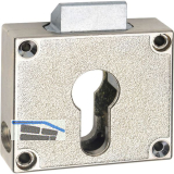 JUNIE 7449 Zylinder-Fallen-Kastenschloss Dornma� 25 mm, Messing vernickelt