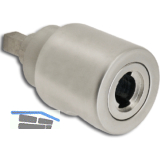 HEKNA ERGO-LINE SYSTEM 30 Zylinder Drehknopf Metall links, Zamak vernickelt matt