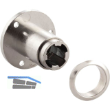 HEKNA Zylinder Klappenschloss 2102 � 19 mm, L�nge 27 mm, Zamak vernickelt