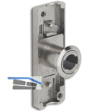 HEKNA Schubstangenschloss 630 Zylinder rechts, Zamak vernickelt