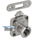 HEKNA Zylinder-Rollladen Aufschraubschloss 203 F Lade, Zamak vernickelt/verzinkt