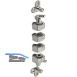 HEKNA Drehstangenschloss Zubeh�r-Set zum D�beln � 6 mm, vernickelt