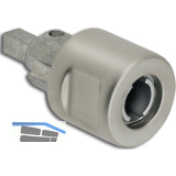 HEKNA MINI METALL SYSTEM 24 Zylinder Drehknopf links, Zamak vernickelt matt