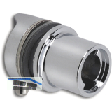 HEKNA Zylinder-Glast�rschloss 6010, Zamak verchromt poliert