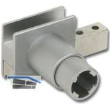 HEKNA Zylinder-Laufschuhschloss 541 Profil mit Glasnut, Zamak verchromt matt