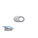 HEKNA Anschlagplatte 512, Zamak verchromt poliert