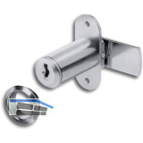 HEKNA Zylinder-Hebelschloss 6070 Typ 542 links, Schlie�hebel glatt, L 40 mm