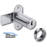 HEKNA Zylinder-Hebelschloss 6070 Typ 542 rechts, Schlie�hebel glatt, L 40 mm