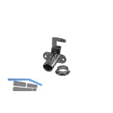 HEKNA Zylinder-Hebelschloss 6070 Typ 542 links, Schlie�hebel gekr�pft, L 34 mm