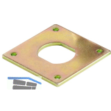 SISO Spindschloss 300 Verdreh-Schutzplatte, 40x40x2mm, Stahl verzinkt