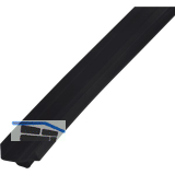 REHAU Sockel-Abschlussprofil 19 mm mit Dichtbalg, Kunststoff schwarz