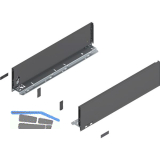 BLUM LEGRABOX pure SET H�he K, BLUMOTION S, 70kg, NL 600, Oriongrau