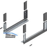 BLUM LEGRABOX free SET H�he C, BLUMOTION S, 70Kg, NL 550, Oriongrau