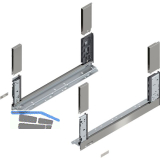 BLUM LEGRABOX free SET H�he C, BLUMOTION S, 70Kg, NL 600, INOX