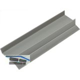 REHAU Sockel-Abschlussprofil 19 mm mit Dichtlippe, Kunststoff grau