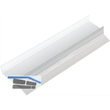 REHAU Sockel-Abschlussprofil 19 mm mit Dichtlippe, Kunststoff transparent