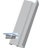 REHAU Schlagleiste mit verdecktem Schraubkanal L 2300 mm, Kunststoff lichtgrau