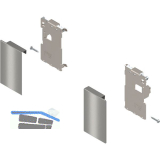 BLUM LEGRABOX Fronthalter Innenschubkasten H�he M, INOX (Anti-Fingerprint)