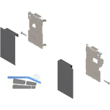 BLUM LEGRABOX Fronthalter Innenschubkasten H�he M, Oriongrau-matt