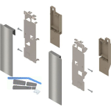 BLUM LEGRABOX Fronthalter Innenauszug mit Reling H�he C, INOX