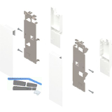 BLUM LEGRABOX Fronthalter Innenauszug mit Reling H�he C, Seidenwei�