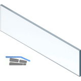 BLUM LEGRABOX Einschubelement-Vorne, H=138, KB=600 (18/19), Glas klar