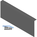 BLUM AMBIA-LINE Holzr�ckwandadapter. H�he K, B242 mm, Stahl Oriongrau