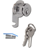 Zylinder-Hebelschloss Holzmontage verschiedensperrend, verchromt