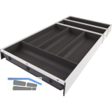 BLUM AMBIA-LINE Besteckeinsatz NL650mm,B300mm, Stahl SW/OG