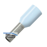 Aderendh�lse 0,25x6/10 mit Kragen hellblau