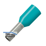 Aderendh�lse 0,34x8/12 mit Kragen t�rkis