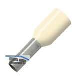 Aderendh�lse 10x12/22 mit Kragen elfenbein