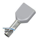 Zwillings-Aderendh�lse 0,75x8/15 mit Kragen grau