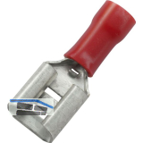 Flachsteckh�lse 6,3x0,8 Querschnitt 0,5 - 1,5 mm� isoliert rot