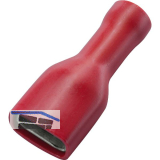 Flachsteckh�lse 6.3x0,8 Querschnitt 0,5 - 1,5 mm� vollisoliert rot