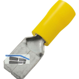 Flachstecker 6,3x0,8 Querschnitt 2,5 - 6 mm� isoliert gelb